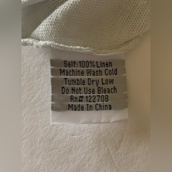 Johnny Was Pete & Greta Linen Oversized Henley Tee Small Short Sleeve Sheer - Picture 4 of 7